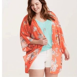 Torrid Floral Kimono Size 3/4